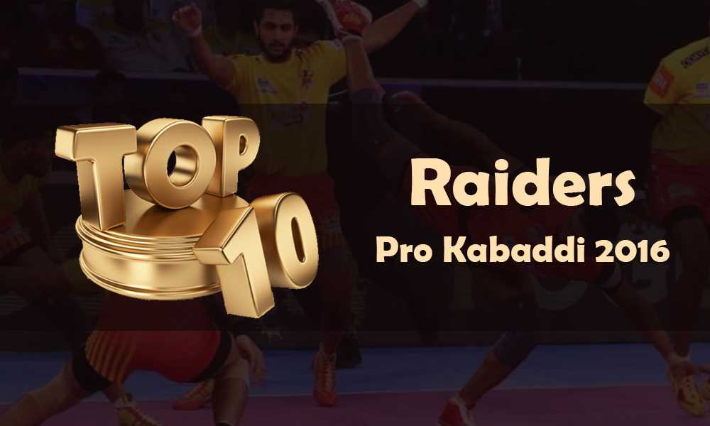 Top 10 Raiders in Pro Kabaddi 2016